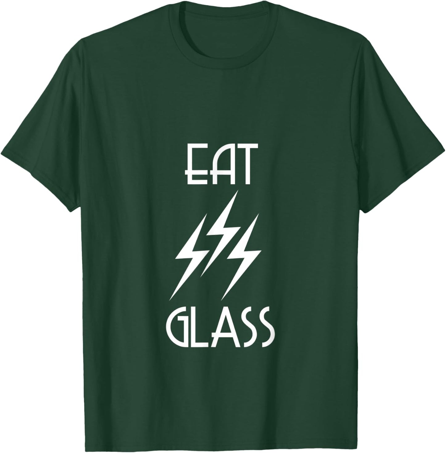 Eat Glass David Funny Lightning Bolt T-Shirt - T-Shirt | Forest