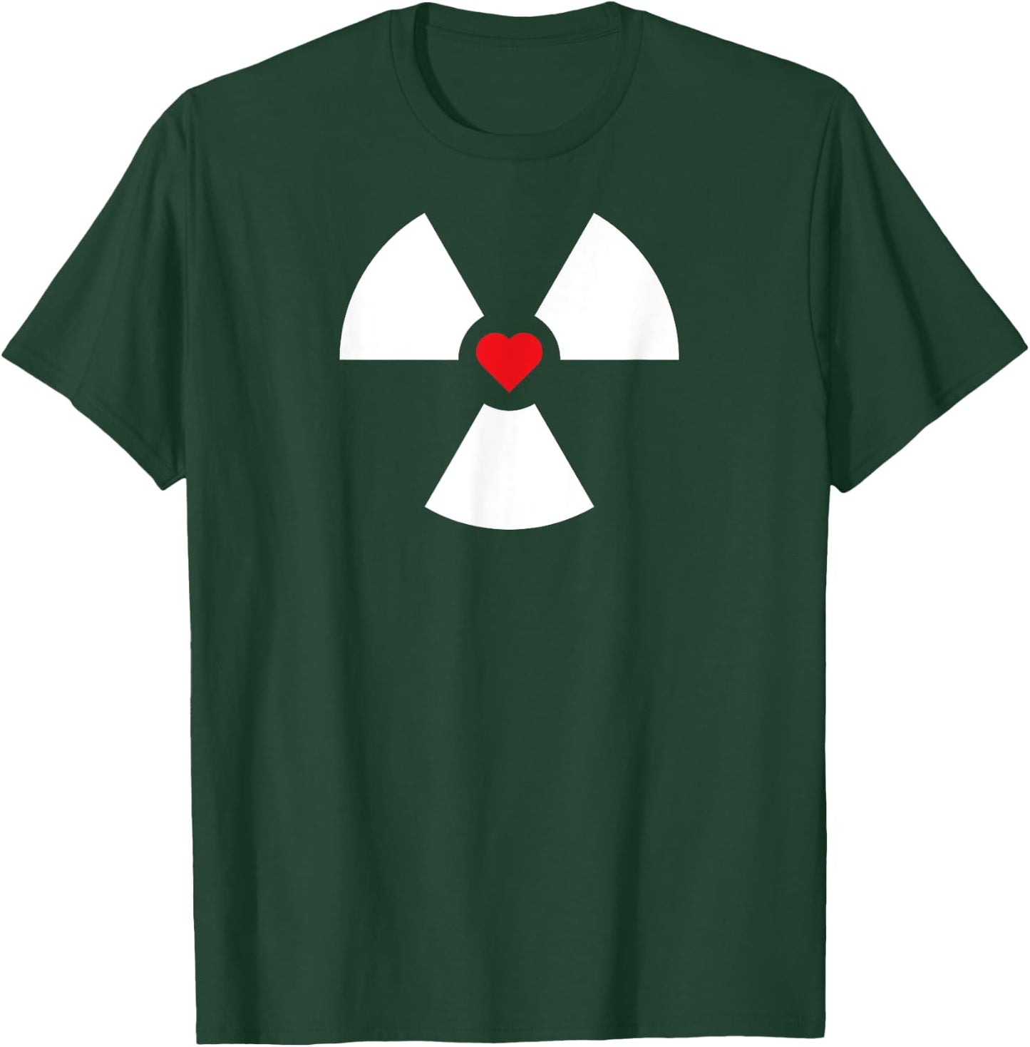 Radioactive Sign Radiation Hazard Heart Symbol Nuclear Love T-Shirt - T-Shirt | Forest