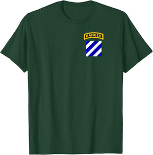 3rd Infantry Division (ID) Patch with Ranger Tab T-Shirt - T-Shirt | Forest