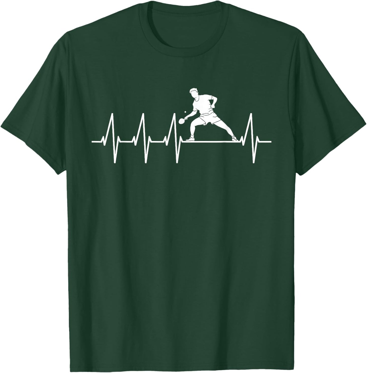 Table tennis heartbeat butterfly table tennis player T-Shirt - T-Shirt | Forest