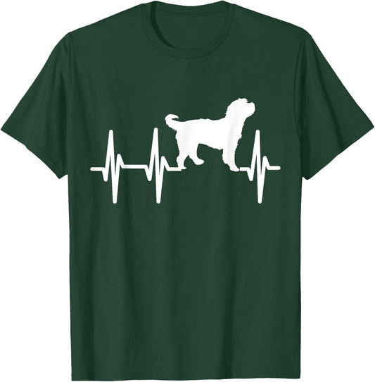 Bernedoodle Heartbeat Dog Mom Dad Pet Gift T-Shirt - T-Shirt | Forest
