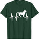 Bernedoodle Heartbeat Dog Mom Dad Pet Gift T-Shirt - T-Shirt | Forest