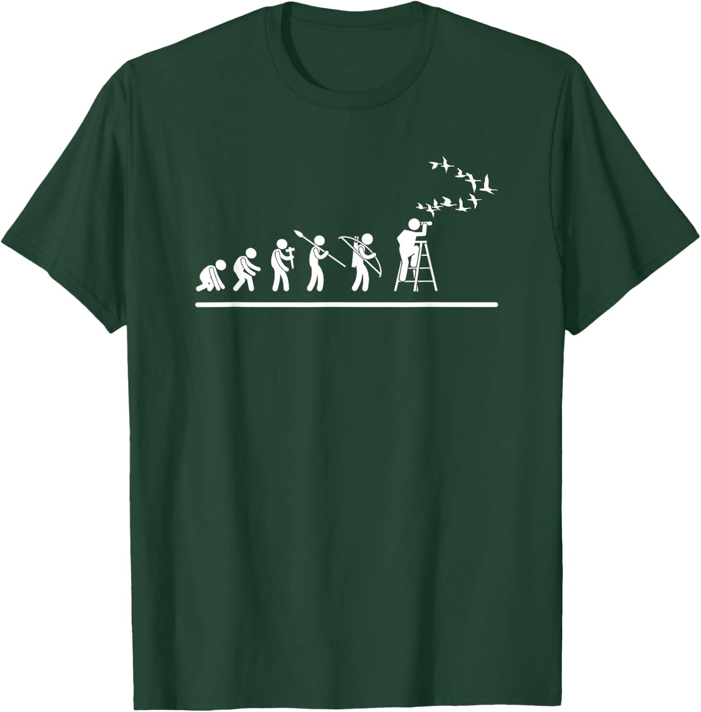 Funny Birding Watch Designs Bird Watching Evolution Funny Bird Watching T-Shirt - T-Shirt | Forest