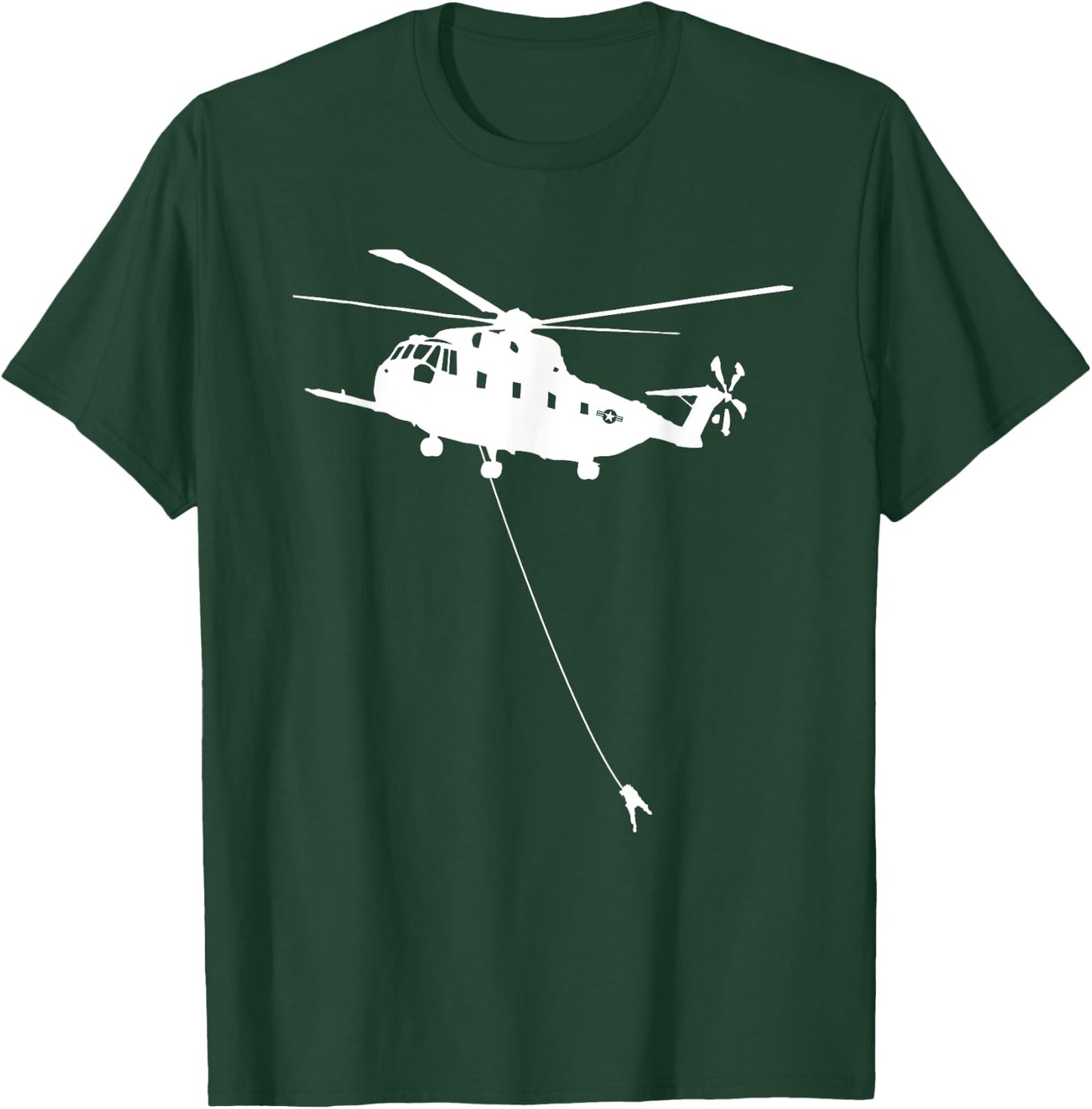 Jolly Green Giant to the Rescue HH-3E Helicopter CSAR T-Shirt - T-Shirt | Forest