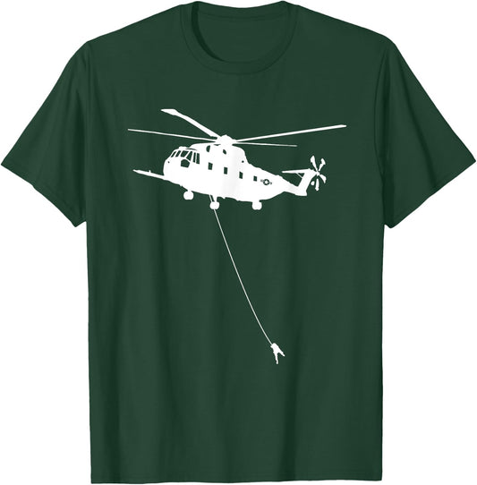 Jolly Green Giant to the Rescue HH-3E Helicopter CSAR T-Shirt - T-Shirt | Forest