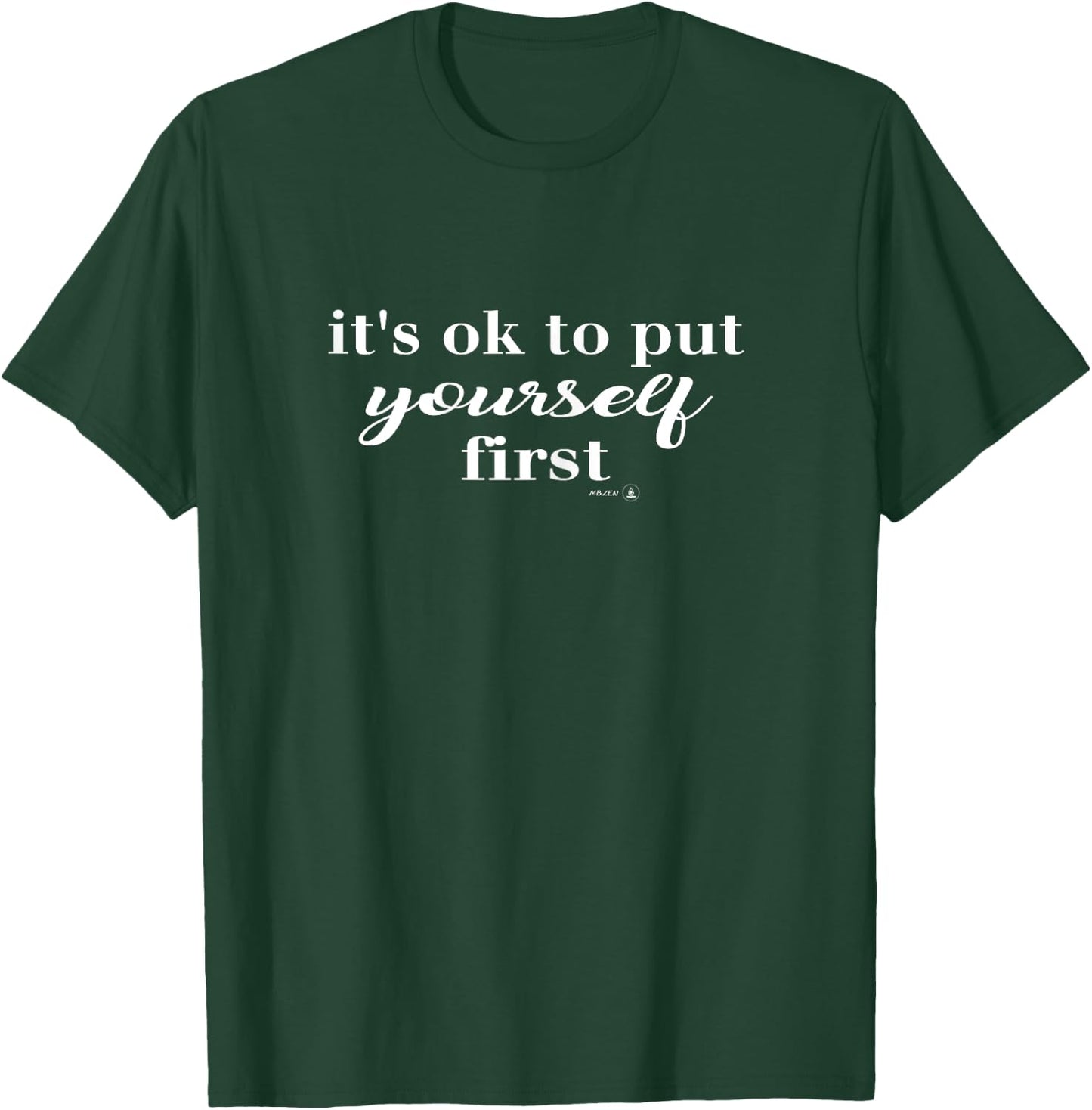 Inspirational Quote Yoga Clothing White Wording T-Shirt - T-Shirt | Forest