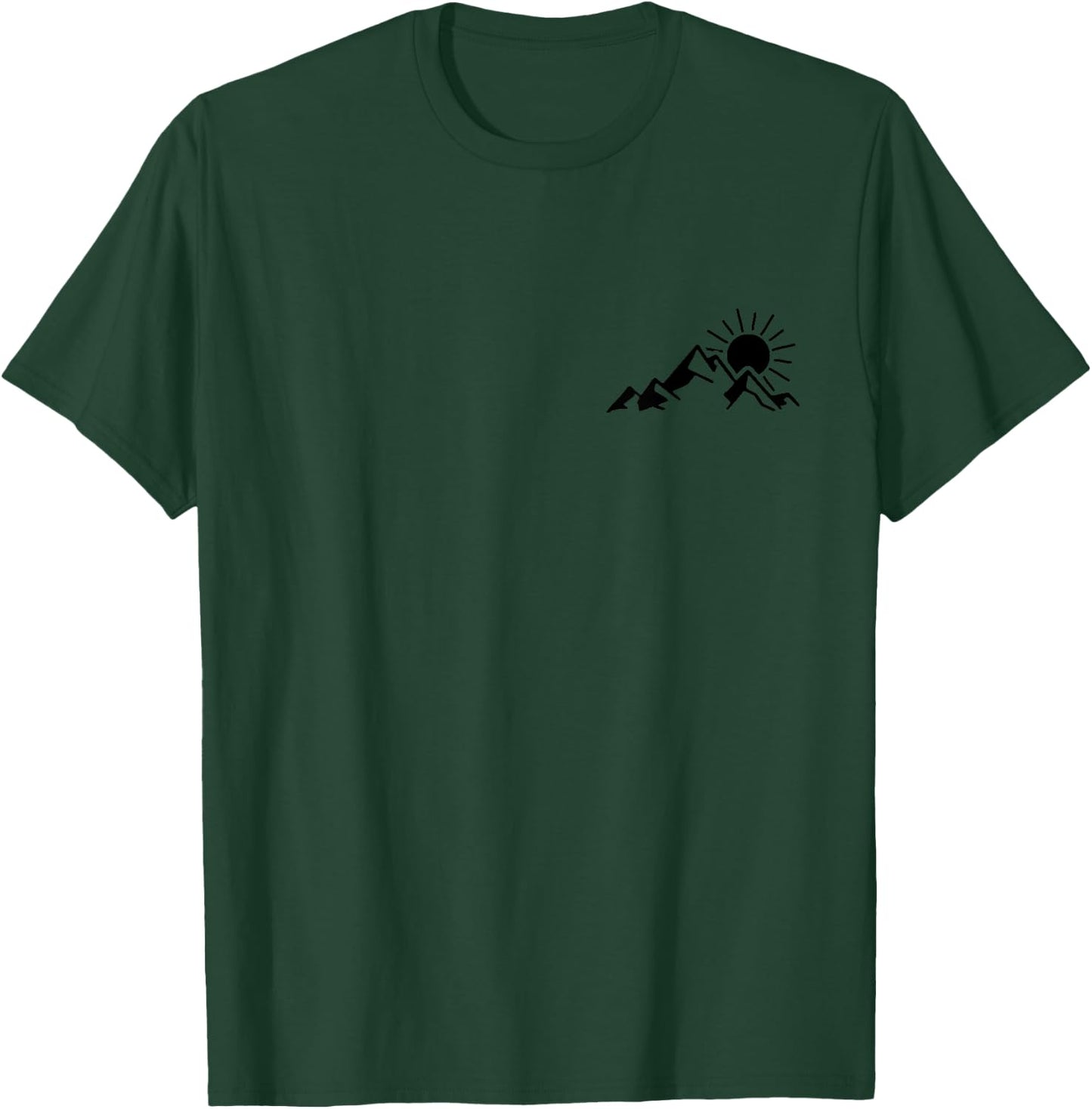 Wir Lieben Berge - Wandern & Outdoor Apparel Co. Adult , Grey, Small, Short Sleeve, Graphic, T Back, Hiking, Outdoor, Nature, Cotton, Polyester T-Shirt - T-Shirt | Forest