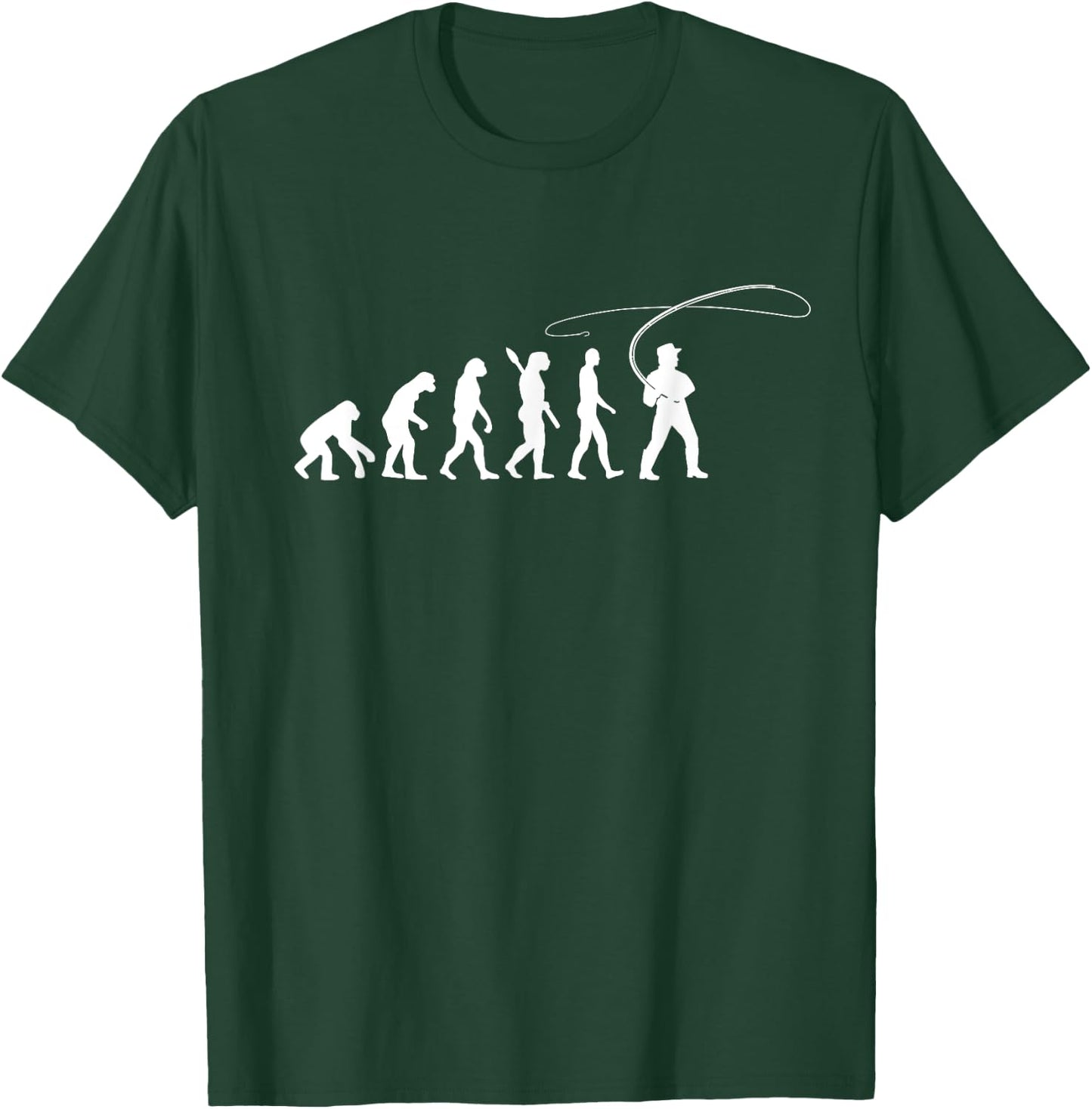 Fly Fishing evolution T-Shirt - T-Shirt | Forest