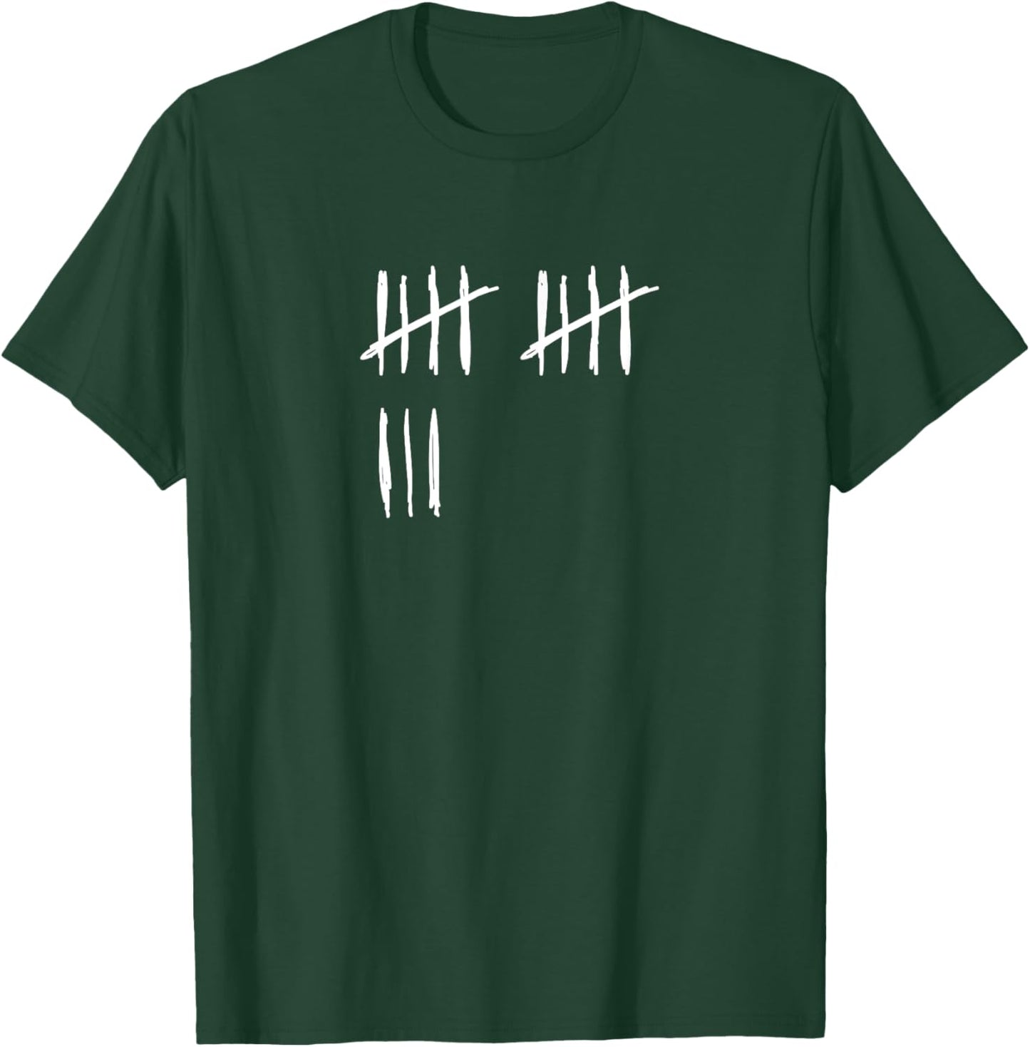13 Years Done 13th Birthday Old Funny Tally Marks Counting T-Shirt - T-Shirt | Forest