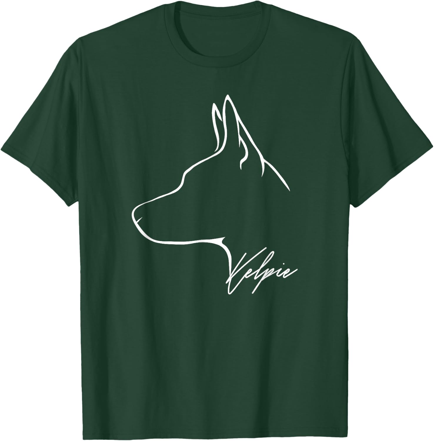 Proud Kelpie profile dog mom gift Australian Kelpie lover Women Girls Kids T-Shirt - T-Shirt | Forest