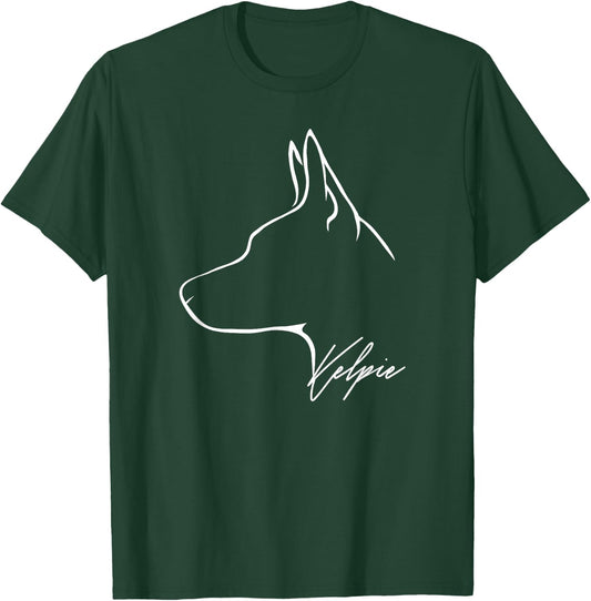 Proud Kelpie profile dog mom gift Australian Kelpie lover Women Girls Kids T-Shirt - T-Shirt | Forest