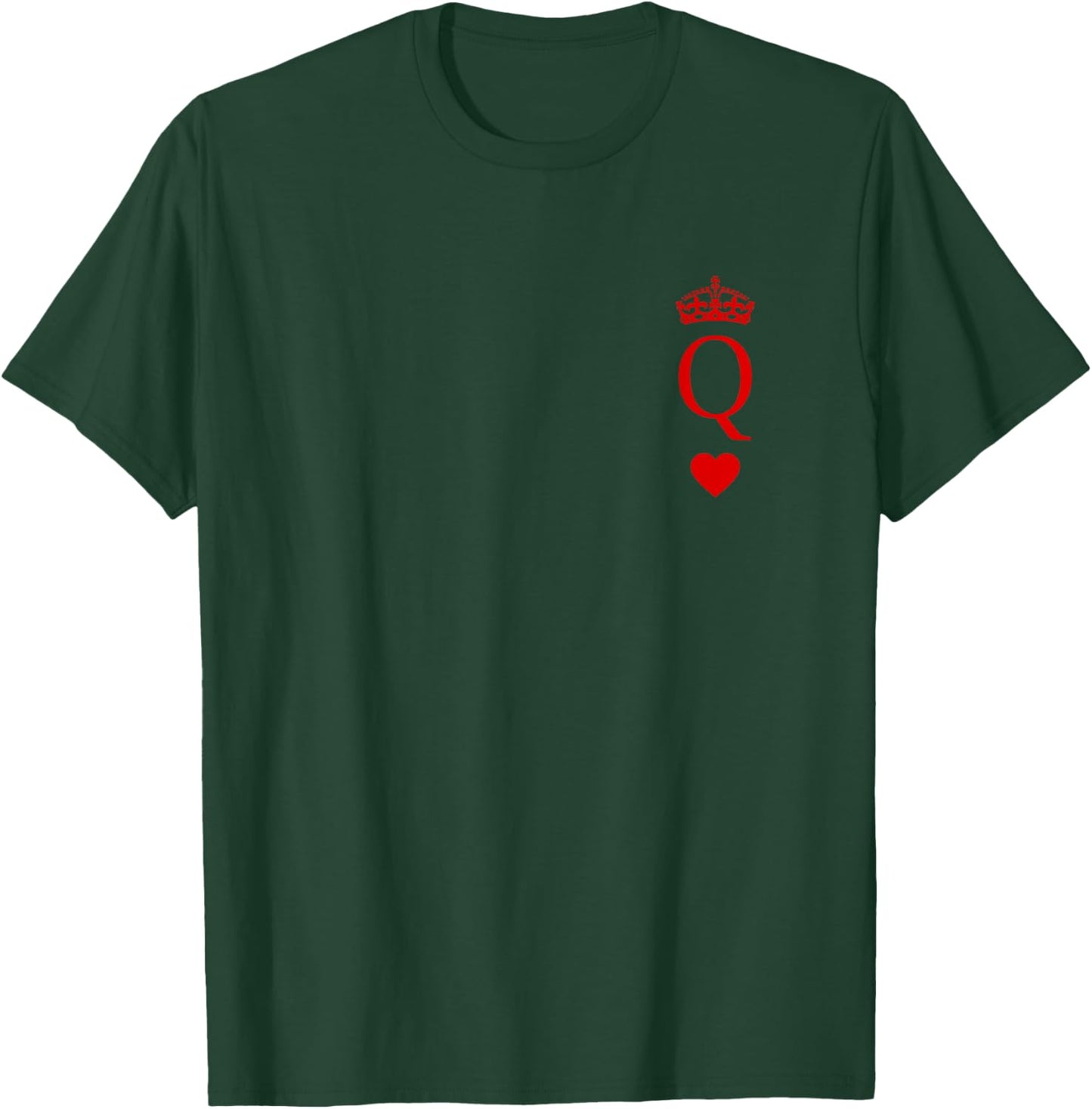 Queen of Hearts Funny Halloween King & Queen Matching Couple T-Shirt - T-Shirt | Forest