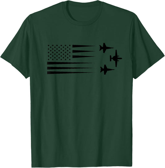 E-2 Hawkeye Airplane F-18 Hornet T-Shirt - T-Shirt | Forest