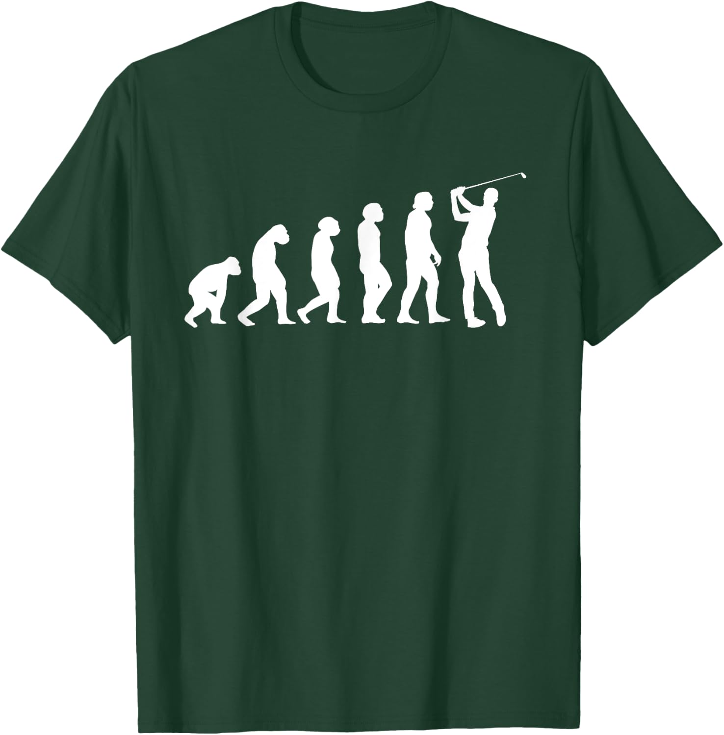 Golf Evolution Man Monkey Ape Golfer Golf Lover Player T-Shirt - T-Shirt | Forest