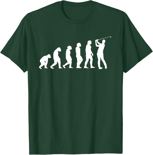 Golf Evolution Man Monkey Ape Golfer Golf Lover Player T-Shirt - T-Shirt | Forest
