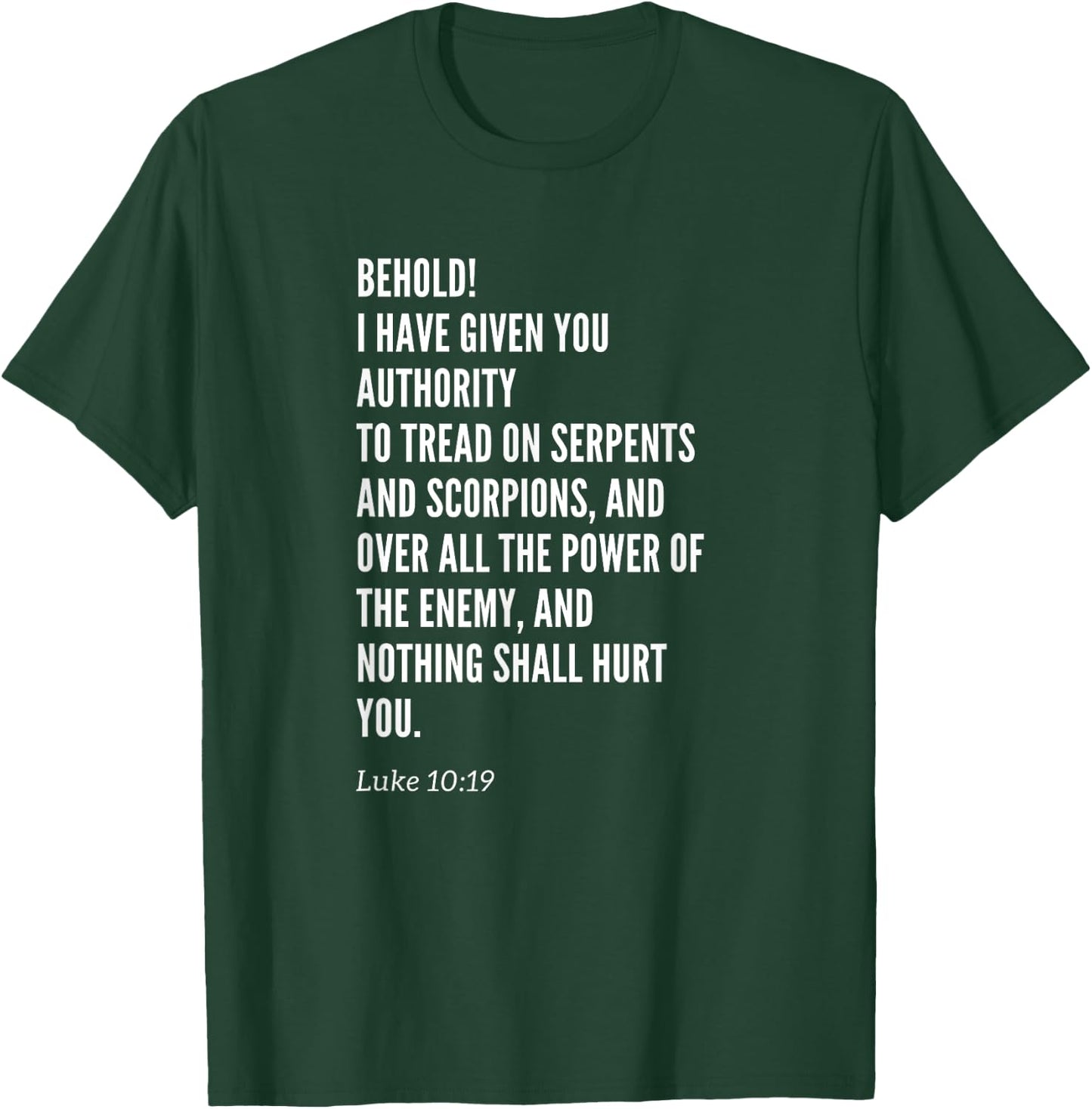 Christian Girls Boys Luke Ten Nineteen T-Shirt - T-Shirt | Forest