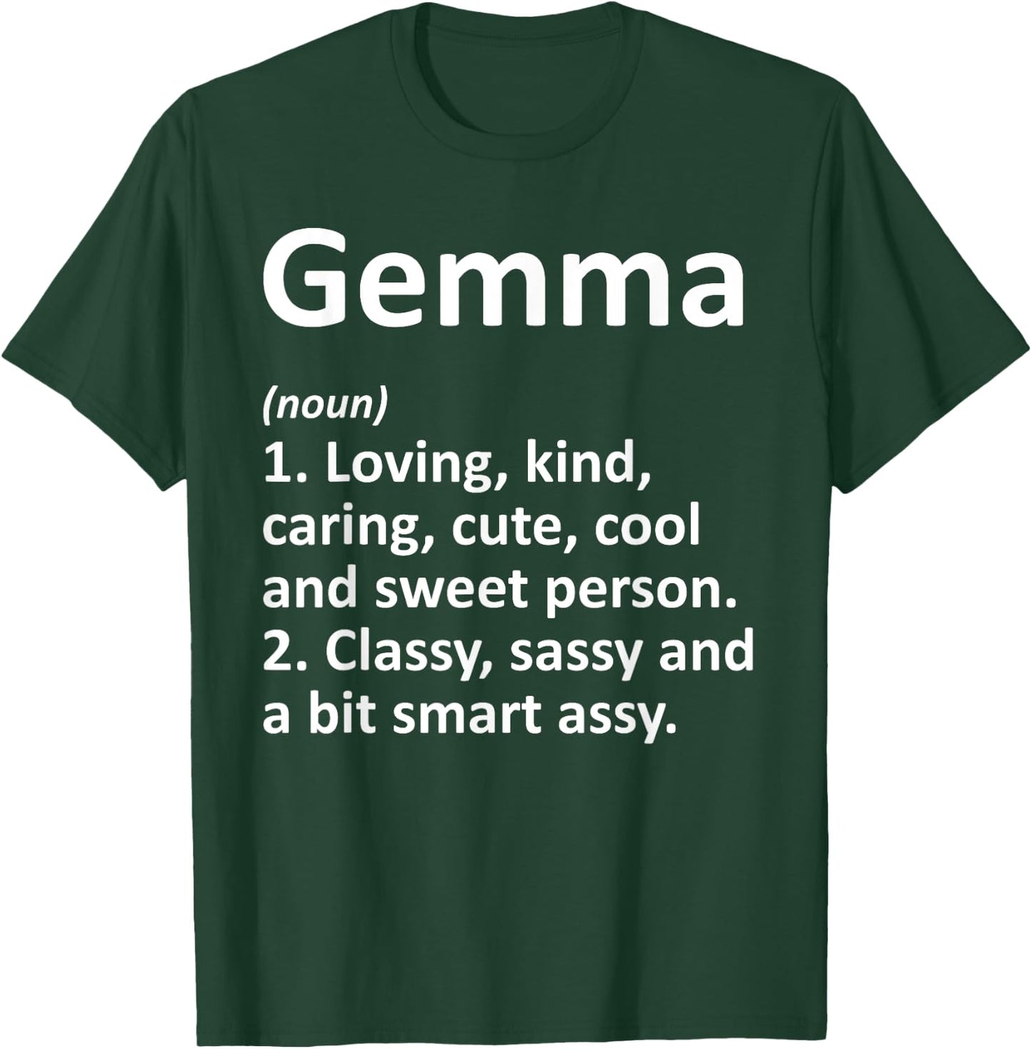GEMMA Definition Personalized Name Funny Birthday Gift T-Shirt - T-Shirt | Forest