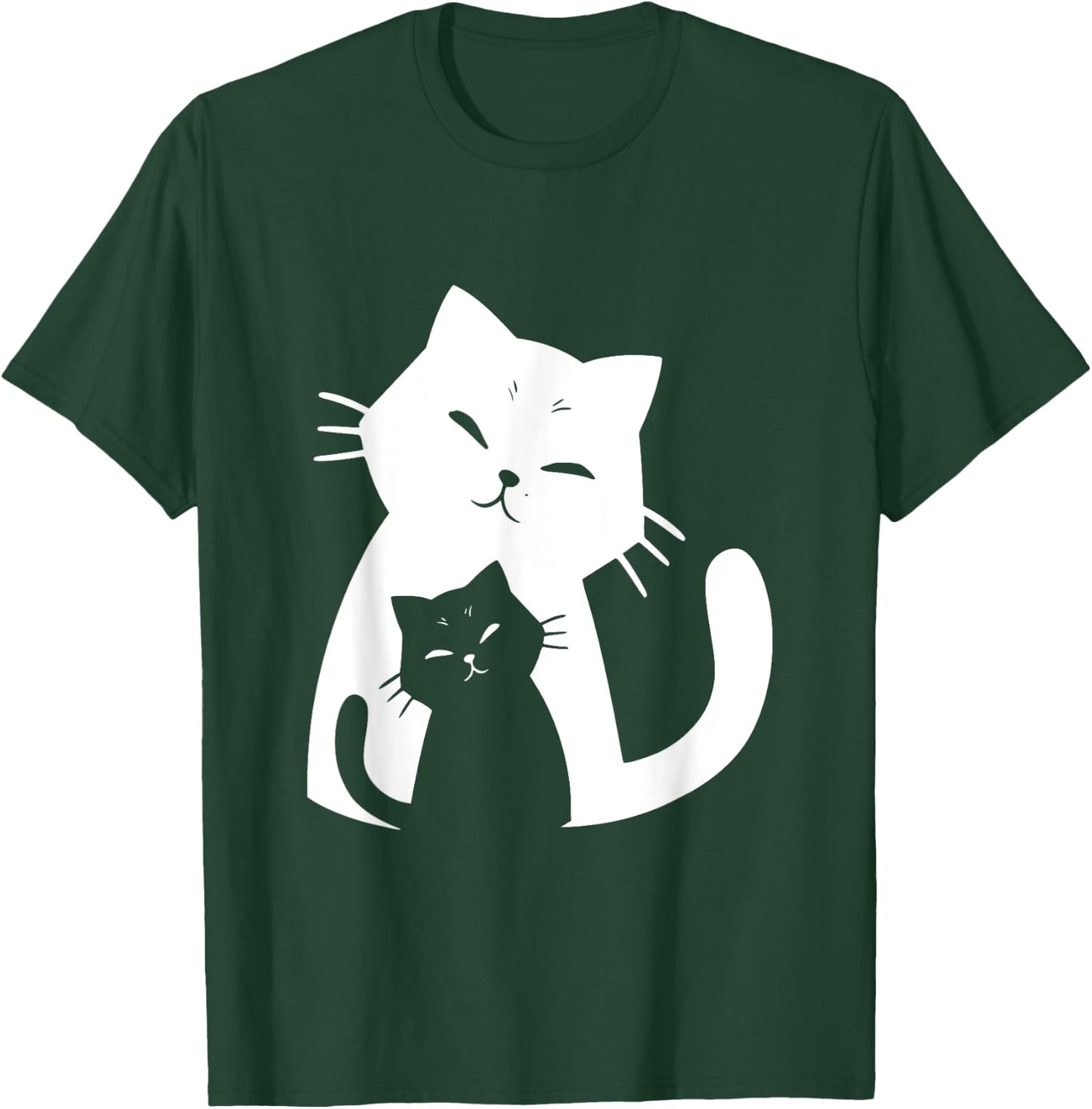 Black Cat and White Cat Women Girls Kids T-Shirt - T-Shirt | Forest