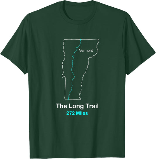 The Long-Trail in Vermont Route Map T-Shirt - T-Shirt | Forest