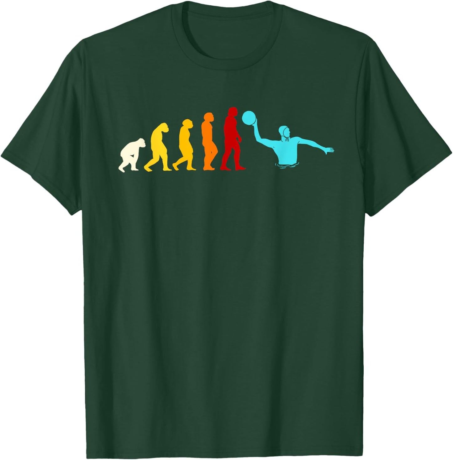 Great Water Polo Evolution Sport Gift Water Ball Player T-Shirt - T-Shirt | Forest
