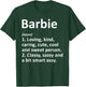 BARBIE Definition Personalized Name Funny Birthday Gift T-Shirt - T-Shirt | Forest