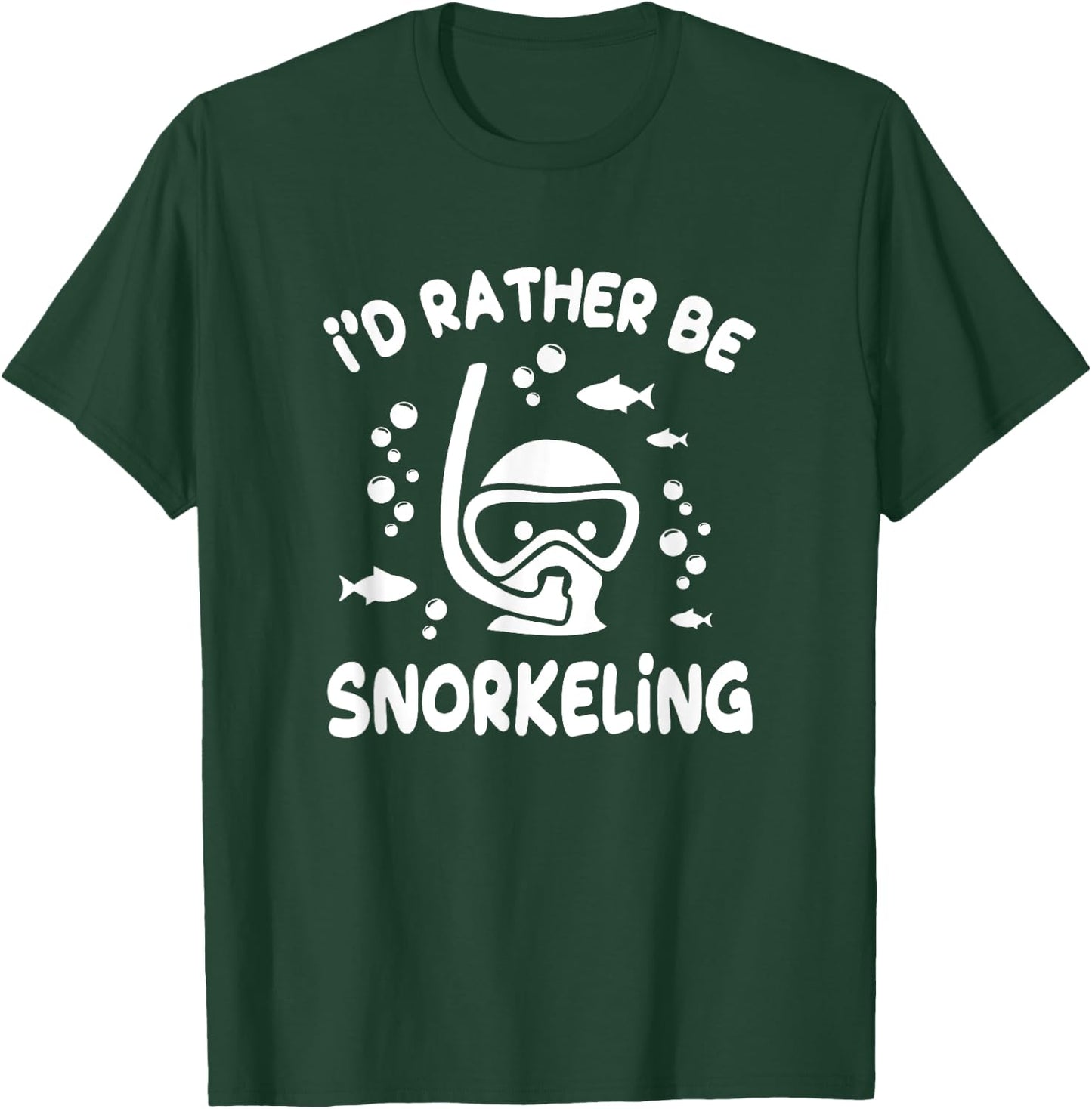 Funny Snorkeling I'd Rather Be Snorkeling Vacation T-Shirt - T-Shirt | Forest
