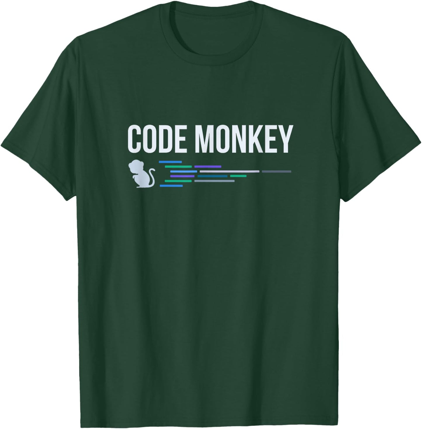 Developer Code Monkey T-Shirt - T-Shirt | Forest
