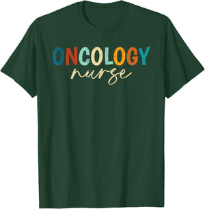 Oncology Nurse Retro Registered RN Medical Nursing Student T-Shirt - T-Shirt | Forest