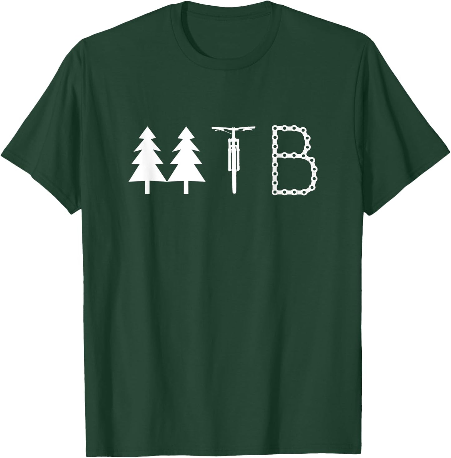 Mountain Bike T Shirt - Tree Bike Chain Mountain Bike MTB T-Shirt - T-Shirt | Forest