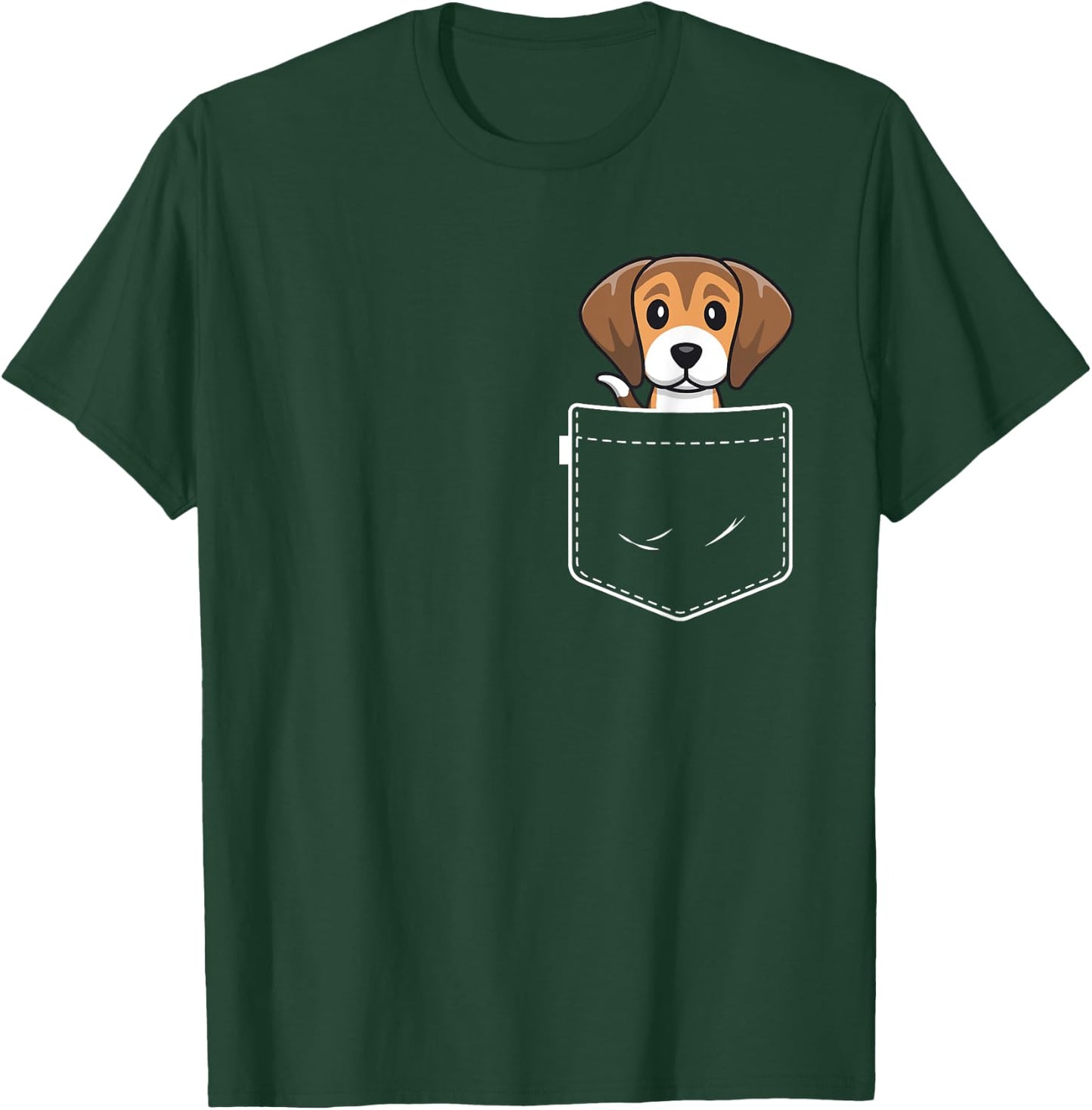 Beagle Dog In Pocket Shirts Men Women Beagle Lover Gift T-Shirt - T-Shirt | Forest