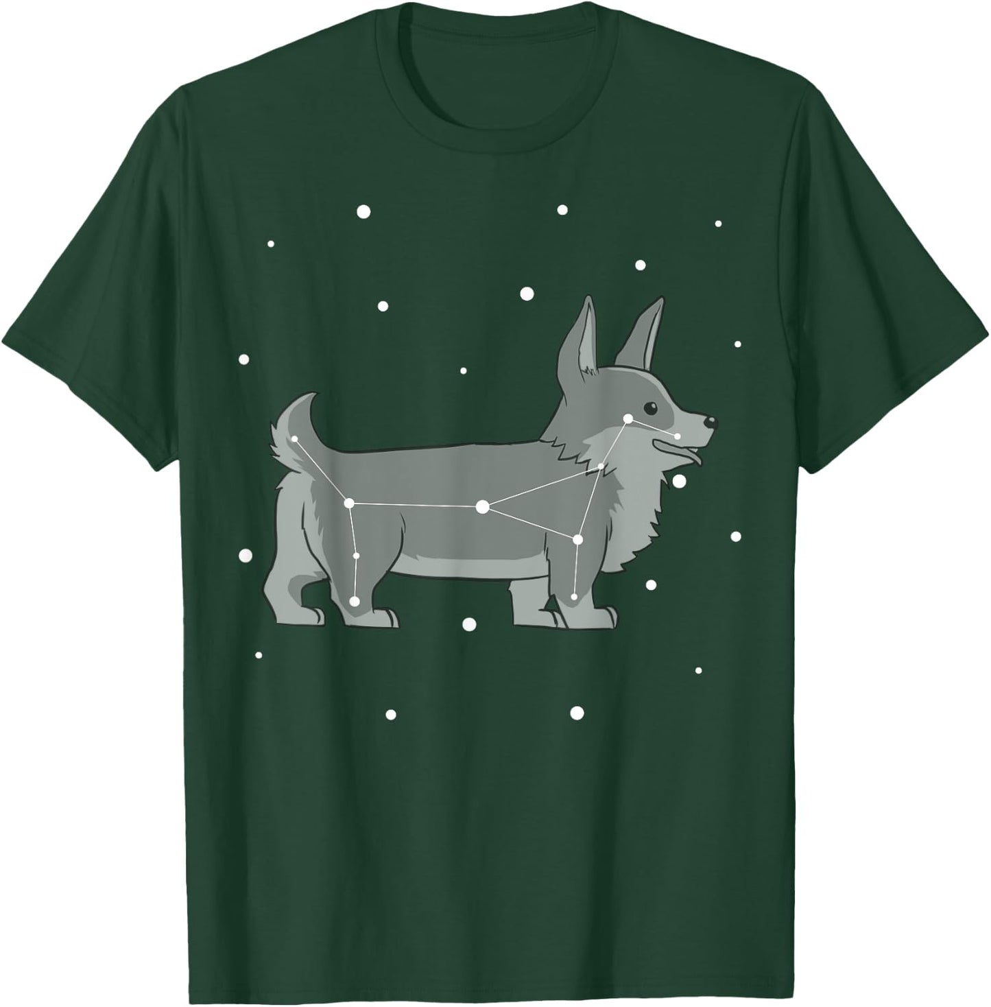 Constellation Corgi Dog T-Shirt - T-Shirt | Forest