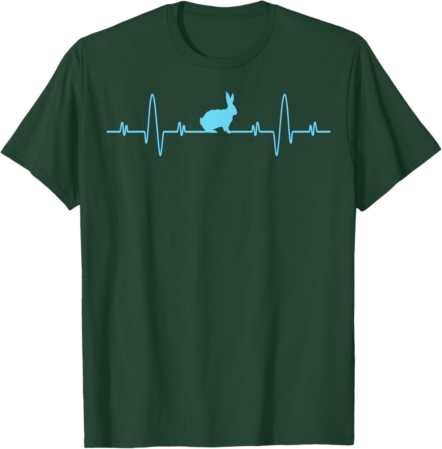 Cute Bunny Heartbeat Shirt - Bunny Lovers Cool Gifts Rabbit T-Shirt - T-Shirt | Forest