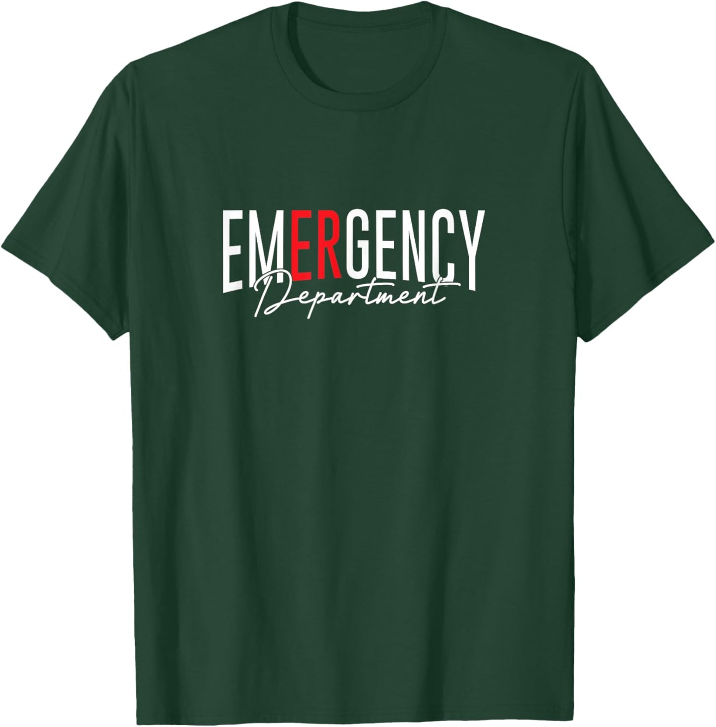 Vintage Emergency Department Emergency Room Nurse Healthcare T-Shirt - T-Shirt | Forest