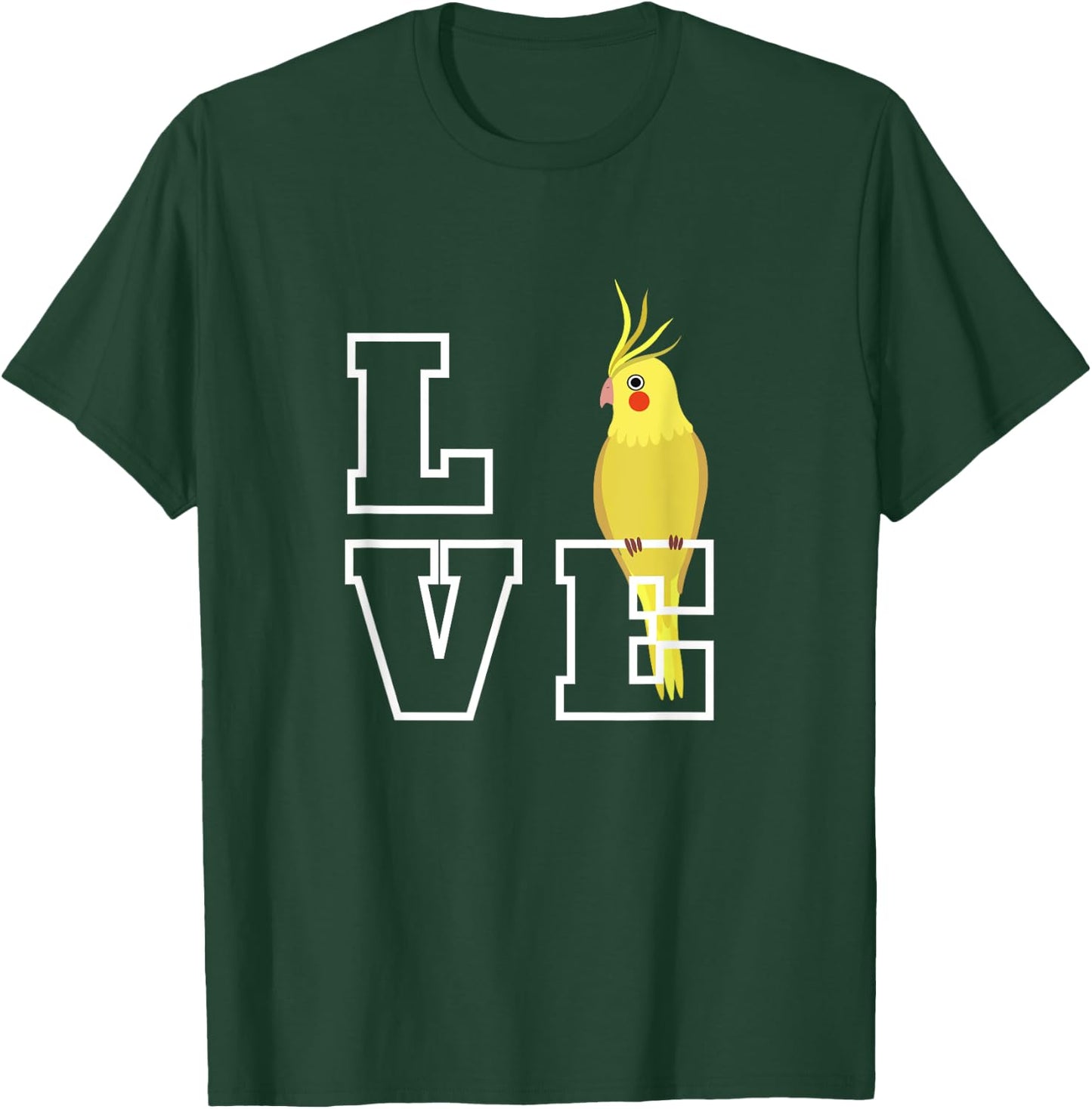 I Love My Cockatiel, Parrot | Pet Bird Lovers T-Shirt - T-Shirt | Forest