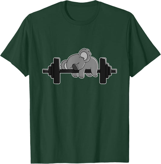 Koala Bear Workout and Weight Lifting Gym T-Shirt - T-Shirt | Forest