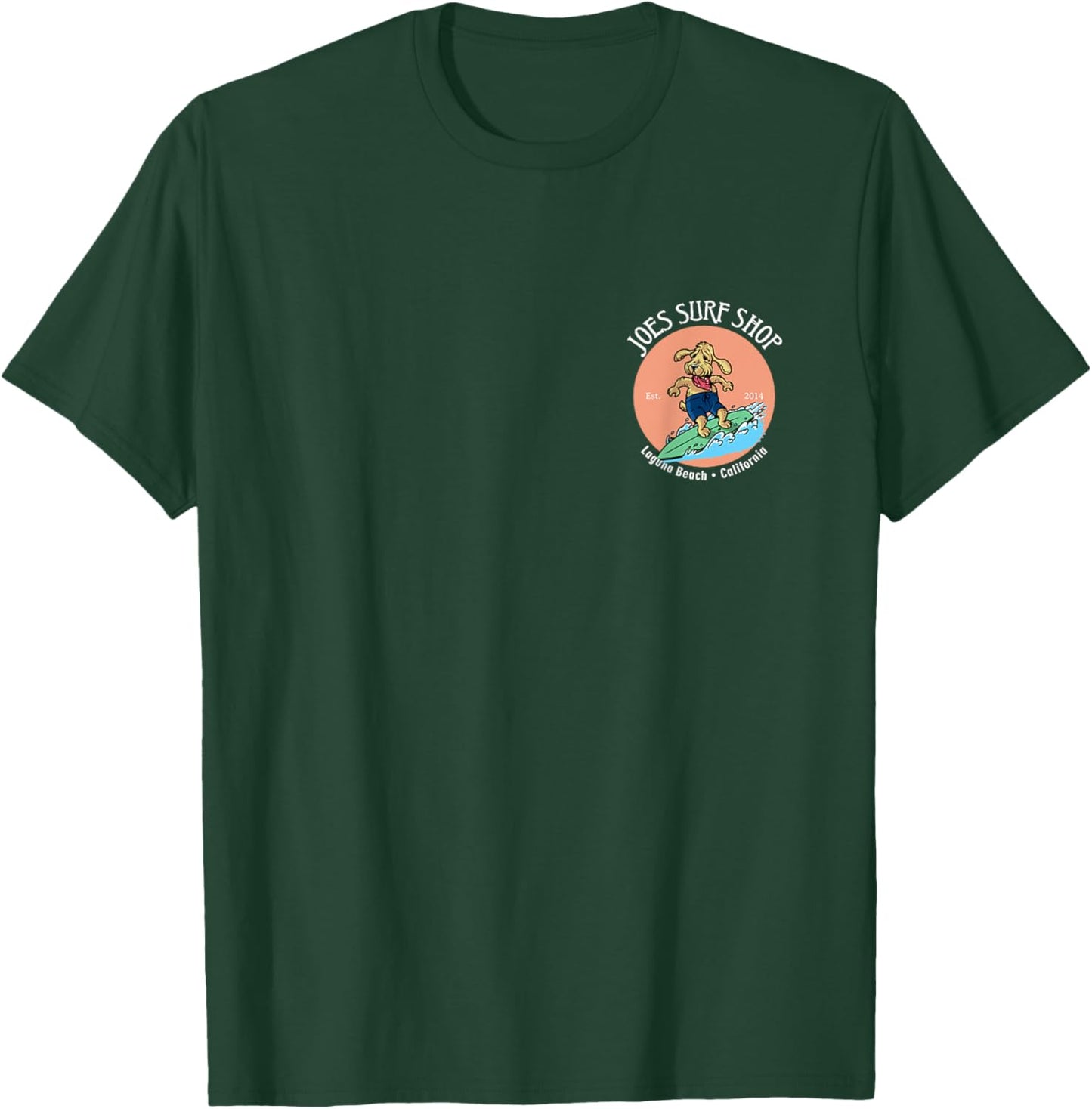 Joe's Surf Our Dog Teddy Logo Classic Surf Women Girls Kids T-Shirt - T-Shirt | Forest