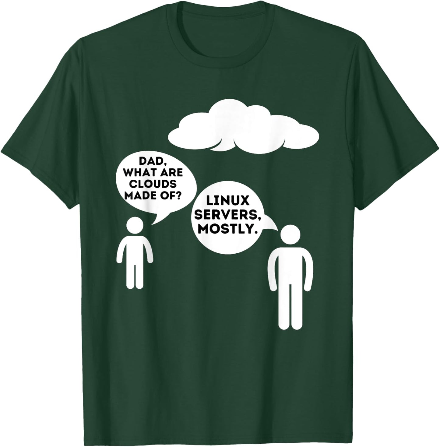 Dad What Are Clouds Made Of? - Funny Programmer & Coding T-Shirt - T-Shirt | Forest