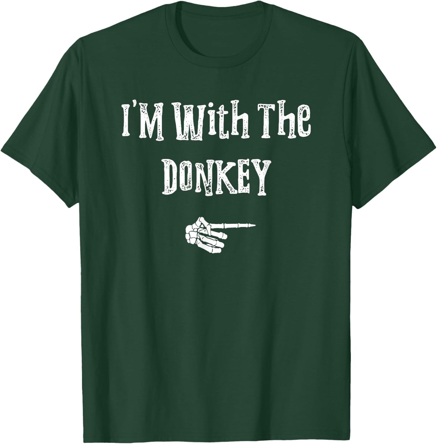 Funny Last Minute Lazy Halloween Shirts I'm With Donkey Halloween Costume Funny Couples Matching T-Shirt - T-Shirt | Forest