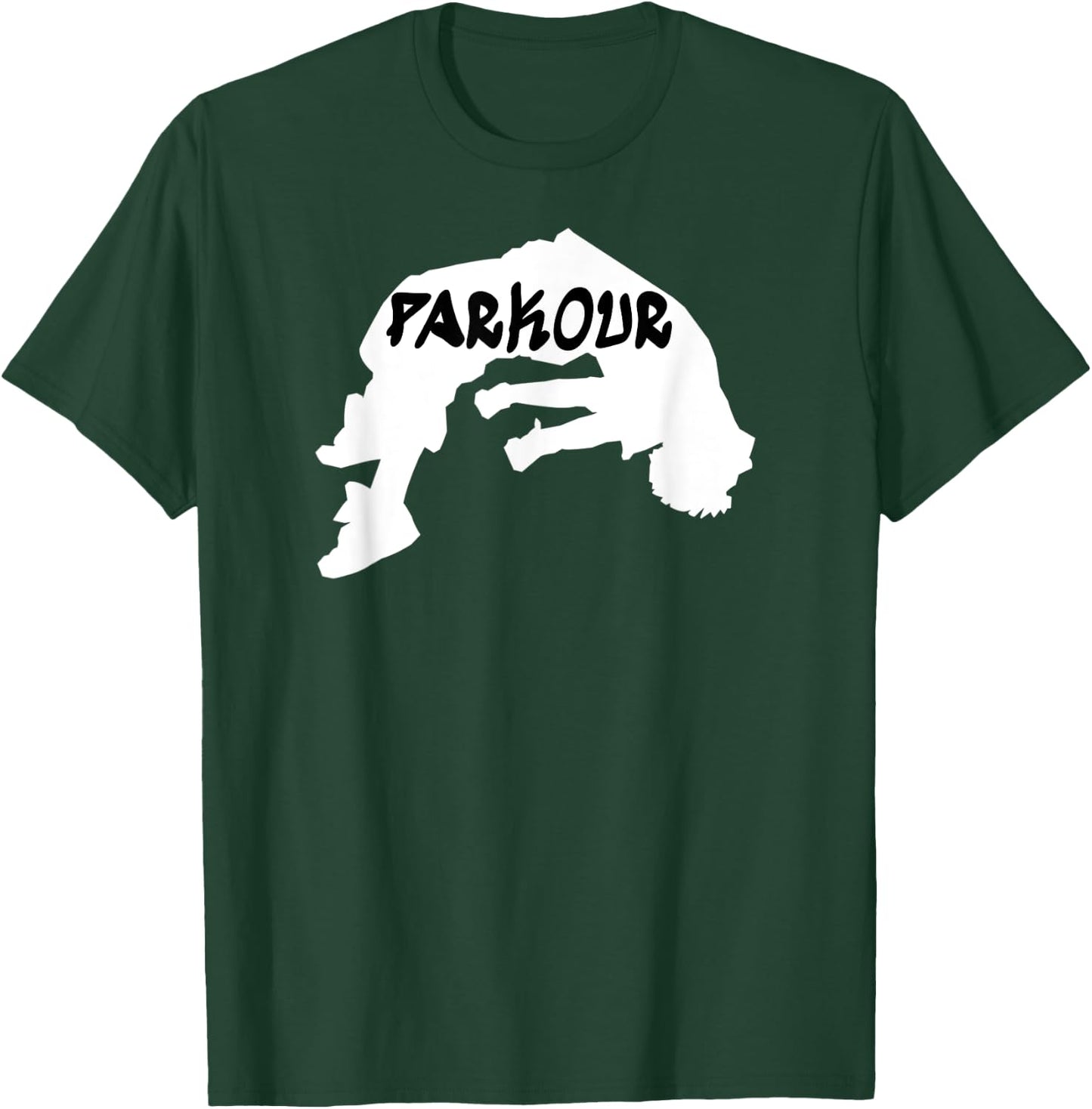 Parkouring Jumping Running Flipping Backwards T-Shirt - T-Shirt | Forest