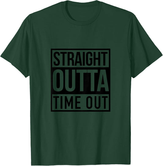 Kids Straight Outta Timeout Toddler Childs Youth T-Shirt - T-Shirt | Forest
