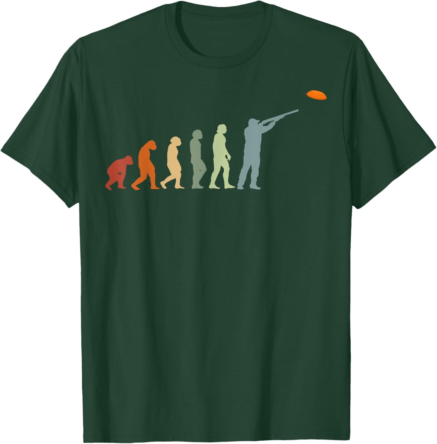 Evolution Clay Skeet pigeon shooting clay target Bird hunter T-Shirt - T-Shirt | Forest