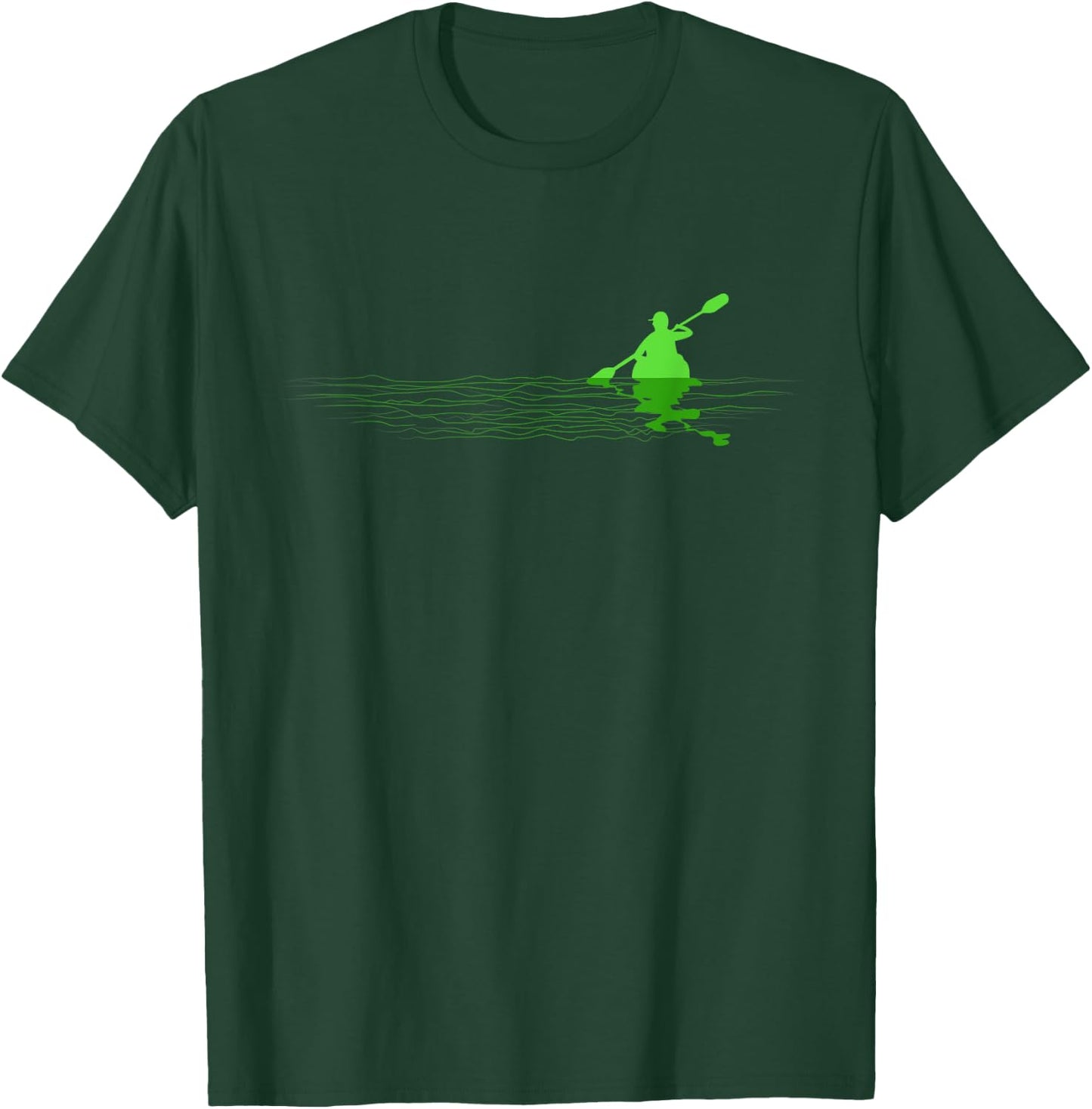 Kayak Boat Kayaking Paddling Graphic Kayaker T-Shirt - T-Shirt | Forest