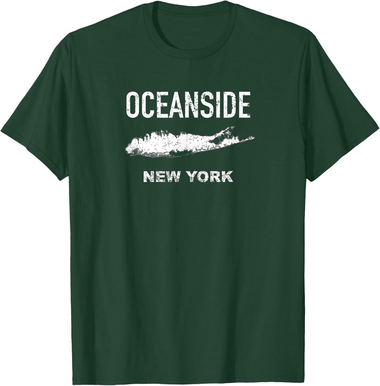 Vintage Oceanside Long Island New York T-Shirt - T-Shirt | Forest