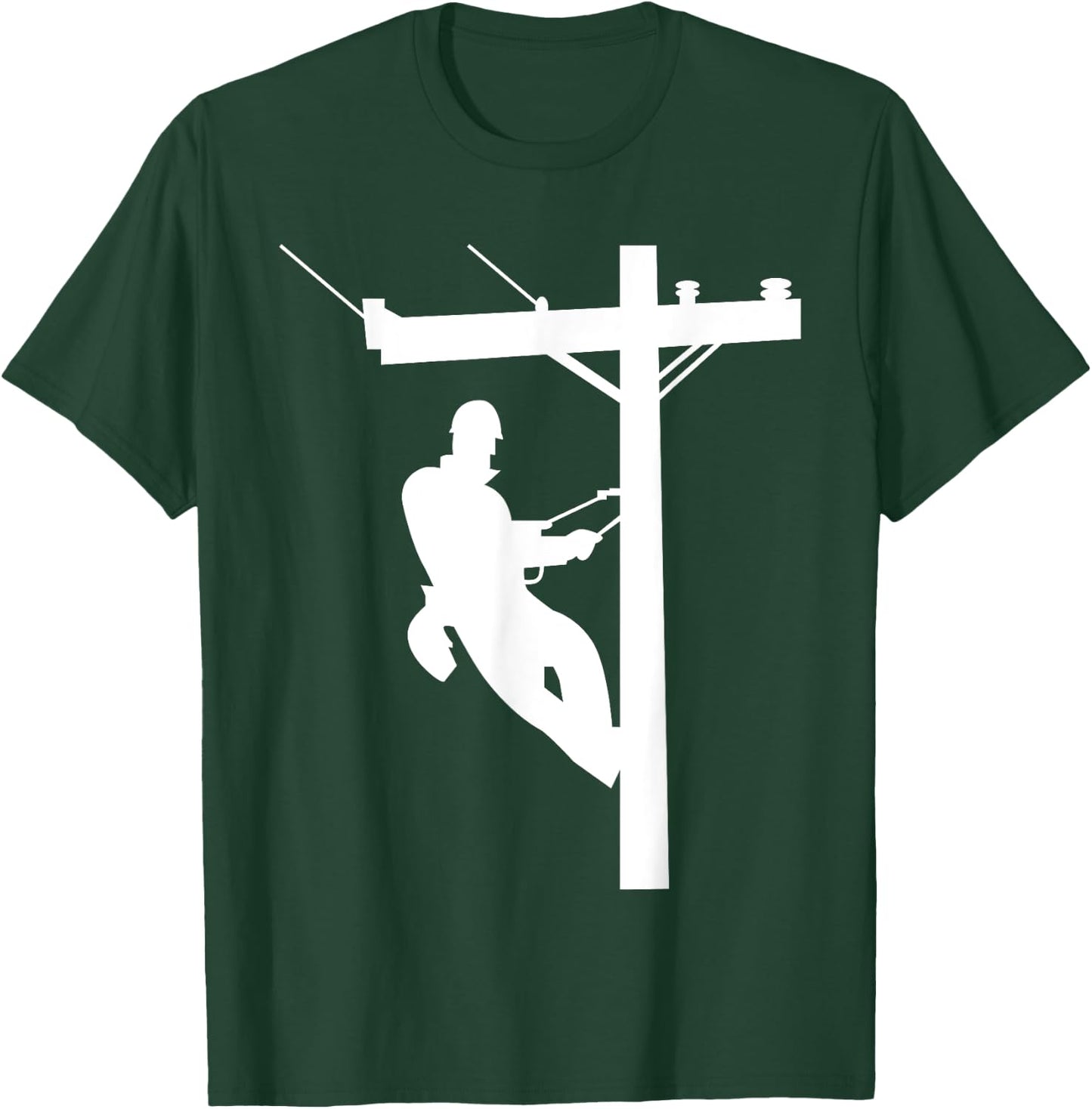 Lineman | Electric Cable Lineman Gift T-Shirt - T-Shirt | Forest