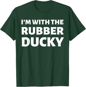 I'm With The Rubber Ducky! Matching Couples Duck Costume T-Shirt - T-Shirt | Forest