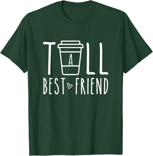 Tall Best Friend Matching BFF Gifts For 2 Two Besties Coffee