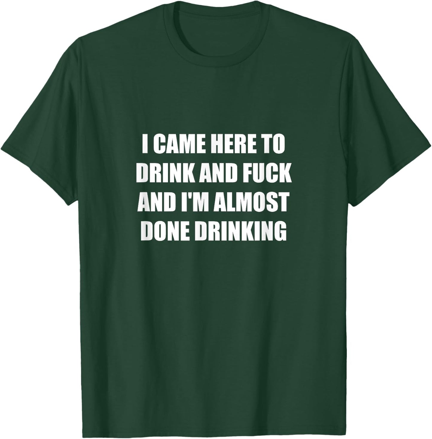 I Came Here To Drink And Fuck And I'm Almost Done Drinking T-Shirt - T-Shirt | Forest
