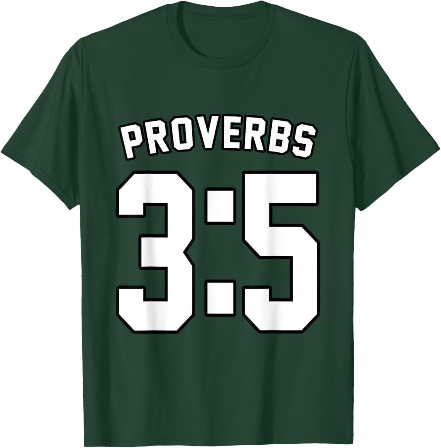 Proverbs 3:5 Sports Jersey Christian Motivation Apparel T-Shirt - T-Shirt | Forest
