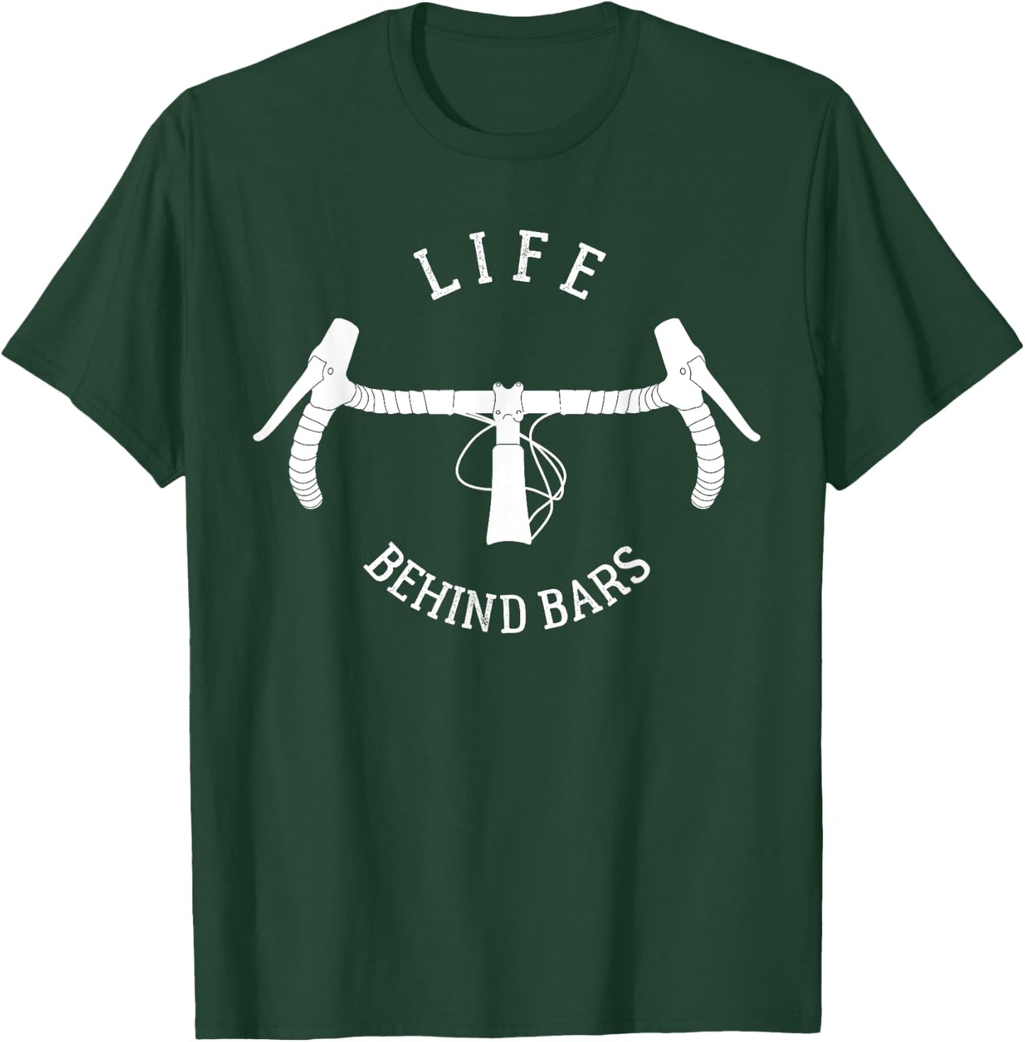 Funny Road Cycling Gift Bike Women Life Behind Bars T-Shirt - T-Shirt | Forest