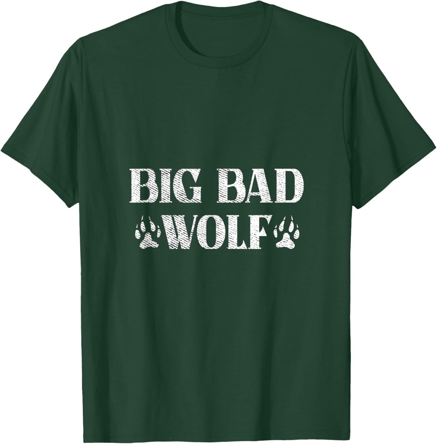 BIG and bad Wolf Paw Print Funny T-Shirt - T-Shirt | Forest